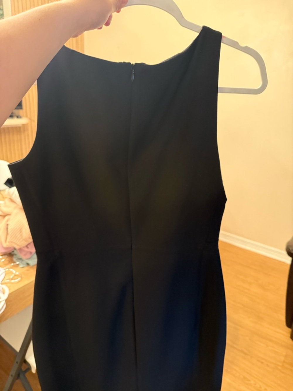 White House Black Market Black Sleeveless Midi Sheath Dress